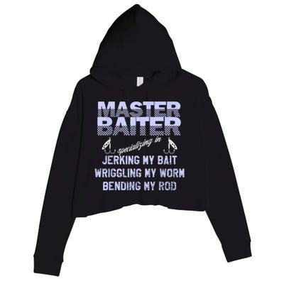 Master Baiter Funny Fishermans Skills List Gift Crop Fleece Hoodie