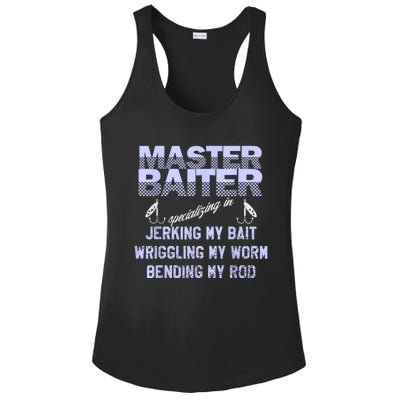 Master Baiter Funny Fishermans Skills List Gift Ladies PosiCharge Competitor Racerback Tank