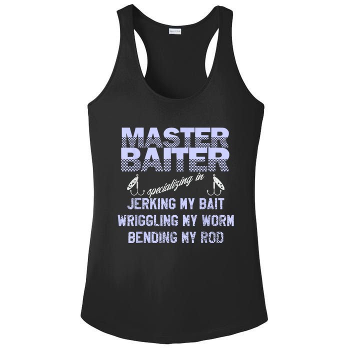 Master Baiter Funny Fishermans Skills List Gift Ladies PosiCharge Competitor Racerback Tank