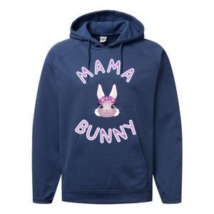 Mama Bunny Funny Easter Rabbit Bunny Lover Cool Gift Performance Fleece Hoodie