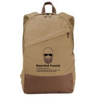 Mens Bearded Funcle Funny Bald Uncle Definition Cotton Canvas Backpack