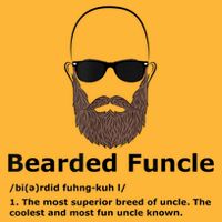 Mens Bearded Funcle Funny Bald Uncle Definition Pom Pom 12in Knit Beanie