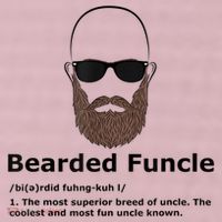 Mens Bearded Funcle Funny Bald Uncle Definition 25L Jumbo Tote
