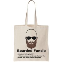 Mens Bearded Funcle Funny Bald Uncle Definition Bag