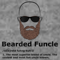 Mens Bearded Funcle Funny Bald Uncle Definition Hooded Wearable Blanket