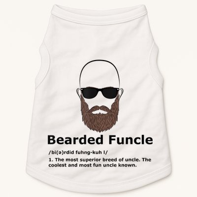 Mens Bearded Funcle Funny Bald Uncle Definition Doggie Tank
