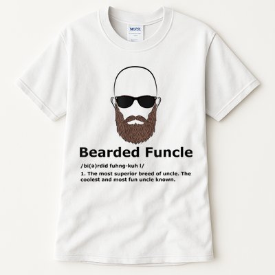 Mens Bearded Funcle Funny Bald Uncle Definition Tall T-Shirt