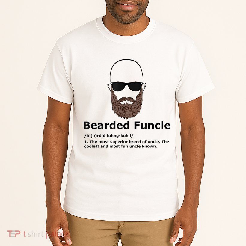 Mens Bearded Funcle Funny Bald Uncle Definition Tall T-Shirt