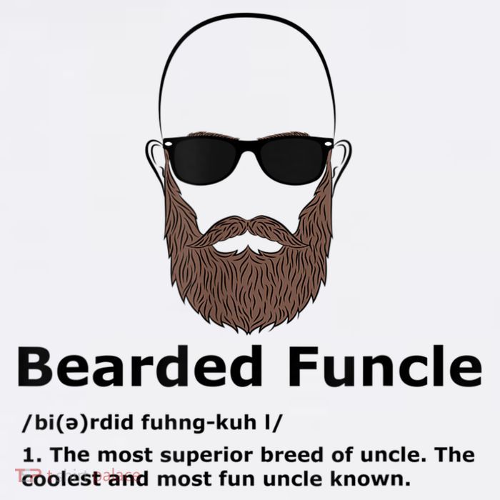 Mens Bearded Funcle Funny Bald Uncle Definition Tall T-Shirt