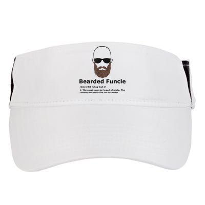 Mens Bearded Funcle Funny Bald Uncle Definition Adult Drive Performance Visor