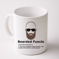 Mens Bearded Funcle Funny Bald Uncle Definition Mug