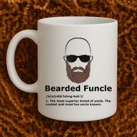 Mens Bearded Funcle Funny Bald Uncle Definition Mug