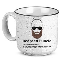 Mens Bearded Funcle Funny Bald Uncle Definition 15oz Campfire Ceramic Mug