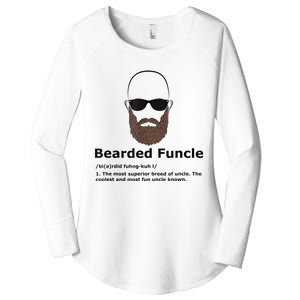 Mens Bearded Funcle Funny Bald Uncle Definition Women's Perfect Tri Tunic Long Sleeve Shirt