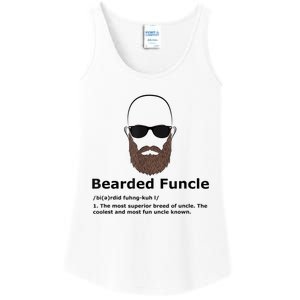 Mens Bearded Funcle Funny Bald Uncle Definition Ladies Essential Tank