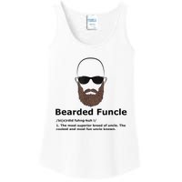 Mens Bearded Funcle Funny Bald Uncle Definition Ladies Essential Tank