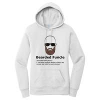 Mens Bearded Funcle Funny Bald Uncle Definition Women's Pullover Hoodie