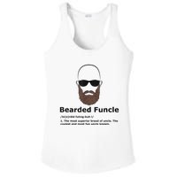 Mens Bearded Funcle Funny Bald Uncle Definition Ladies PosiCharge Competitor Racerback Tank