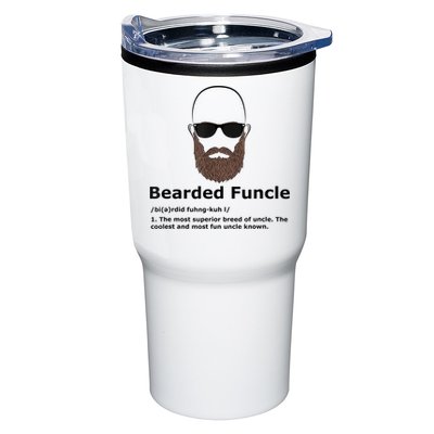 Mens Bearded Funcle Funny Bald Uncle Definition Tumbler