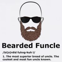 Mens Bearded Funcle Funny Bald Uncle Definition Mousepad