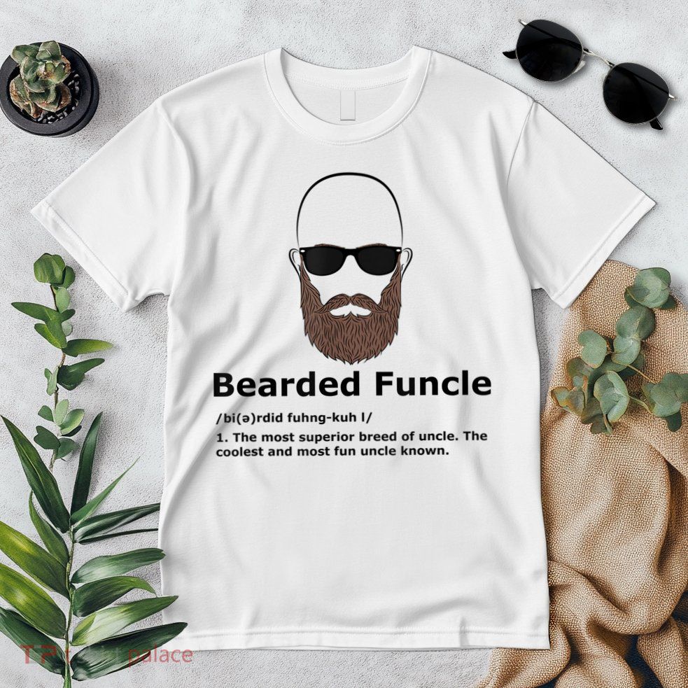 Mens Bearded Funcle Funny Bald Uncle Definition Premium T-Shirt