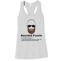 Mens Bearded Funcle Funny Bald Uncle Definition Women's Racerback Tank