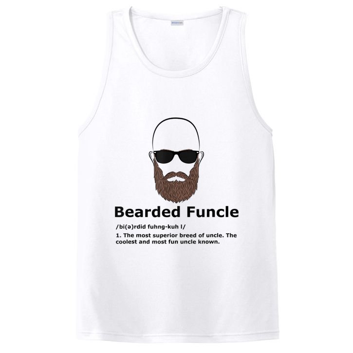 Mens Bearded Funcle Funny Bald Uncle Definition PosiCharge Competitor Tank