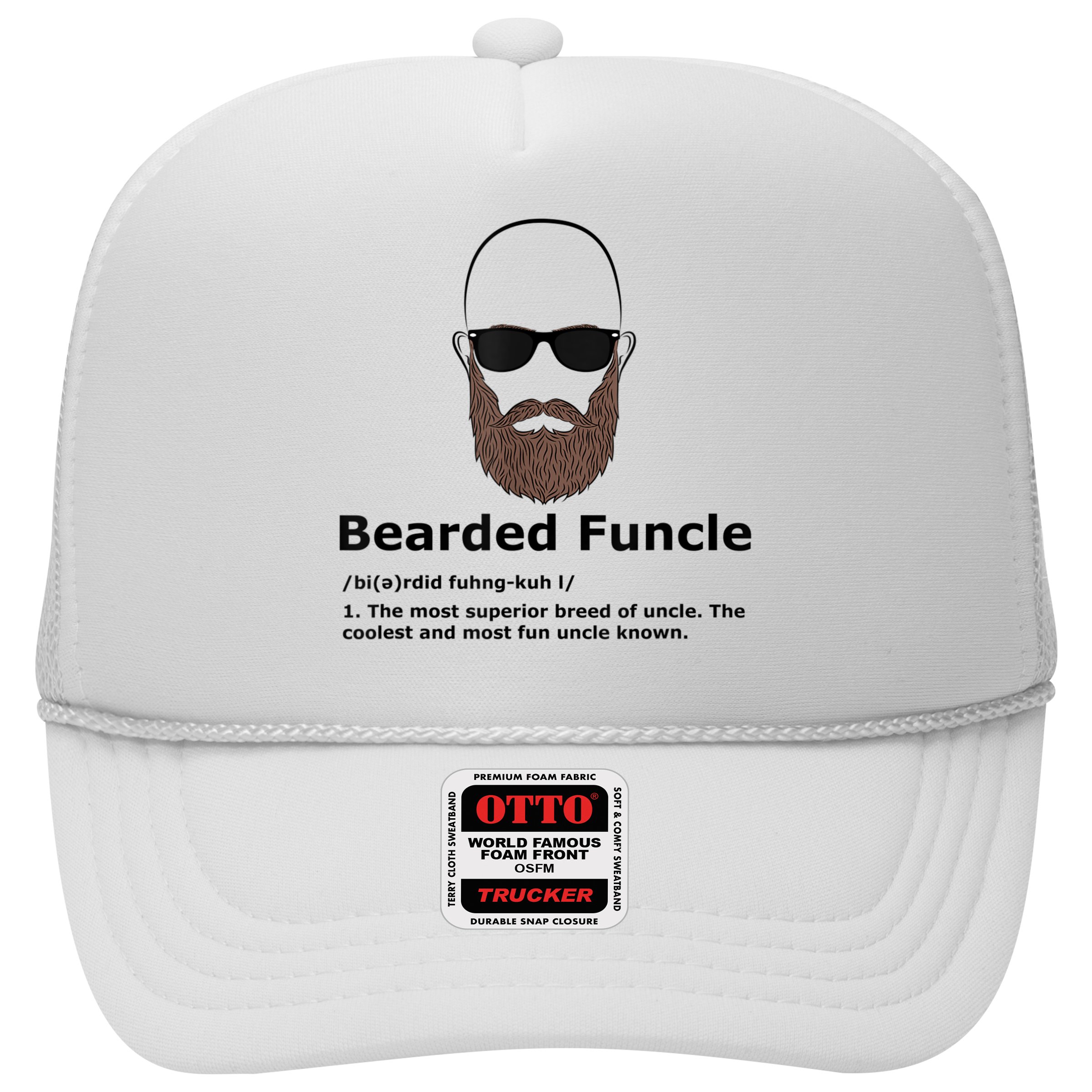 Mens Bearded Funcle Funny Bald Uncle Definition Hat