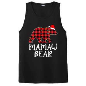 Mamaw Bear Family Group Matching Red Plaid Santa Hat Gift PosiCharge Competitor Tank