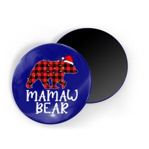 Mamaw Bear Family Group Matching Red Plaid Santa Hat Gift Magnet