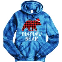 Mamaw Bear Family Group Matching Red Plaid Santa Hat Gift Tie Dye Hoodie