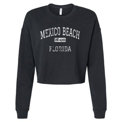 Mexico Beach Florida FL Vintage Cropped Pullover Crew