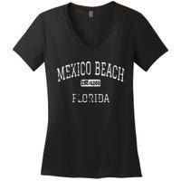 Mexico Beach Florida FL Vintage Women's V-Neck T-Shirt