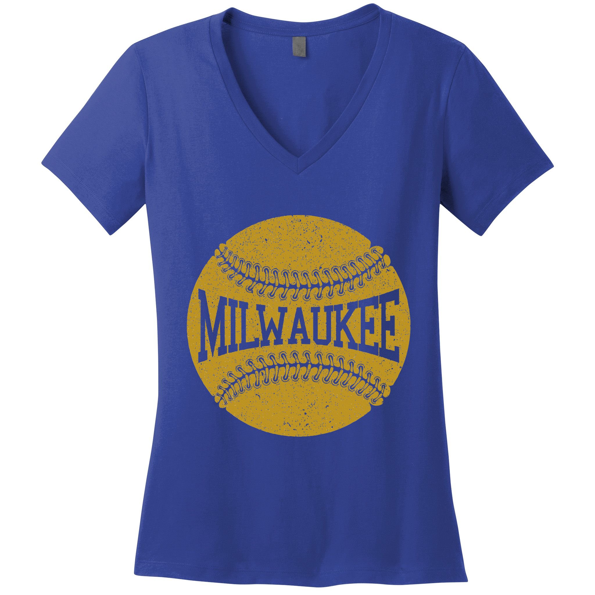 Milwaukee Baseball Fan Women's V-Neck T-Shirt