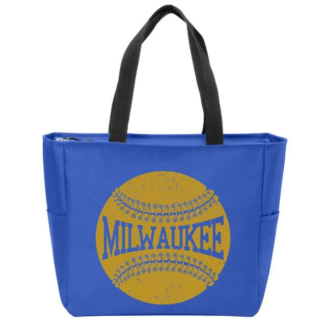 Milwaukee Baseball Fan Zip Tote Bag