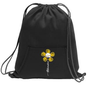 Milwaukee Baseball Flower Sweatshirt Cinch Pack Bag