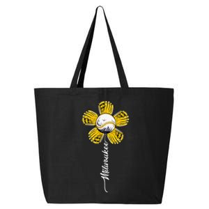 Milwaukee Baseball Flower 25L Jumbo Tote