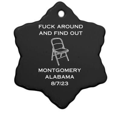 Montgomery Brawl Fk Around And Find Out Ceramic Star Ornament