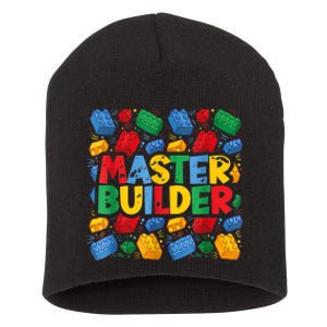 Master Builder Funny Building Block Tees For Boy Men Short Acrylic Beanie