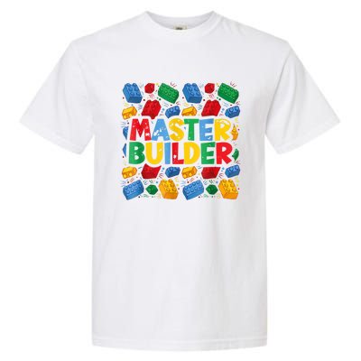 Master Builder Funny Building Block Tees For Boy Men Garment-Dyed Heavyweight T-Shirt