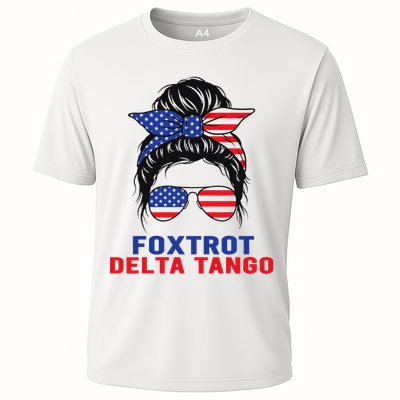 Messy Bun Foxtrots Deltas Tangos Bear Foxtrots Deltas Tango Cooling Performance Crew T-Shirt