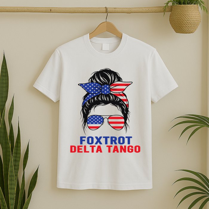 Messy Bun Foxtrots Deltas Tangos Bear Foxtrots Deltas Tango T-Shirt