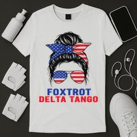 Messy Bun Foxtrots Deltas Tangos Bear Foxtrots Deltas Tango T-Shirt