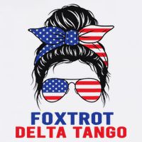 Messy Bun Foxtrots Deltas Tangos Bear Foxtrots Deltas Tango Flat Bill Trucker Hat