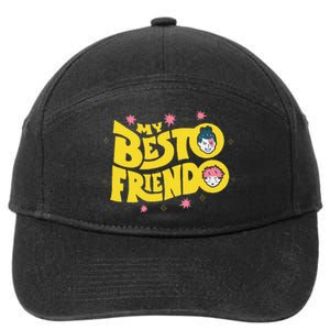 My Besto Friendo Kawaii Anime Saying Art 7-Panel Snapback Hat