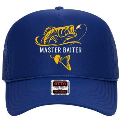 Master Baiter Funny Fishing High Crown Mesh Back Trucker Hat