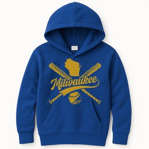 Milwaukee Baseball Fan Kids Hoodie