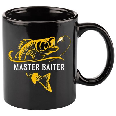 Master Baiter Funny Fishing 11oz C Handle Ceramic Mug