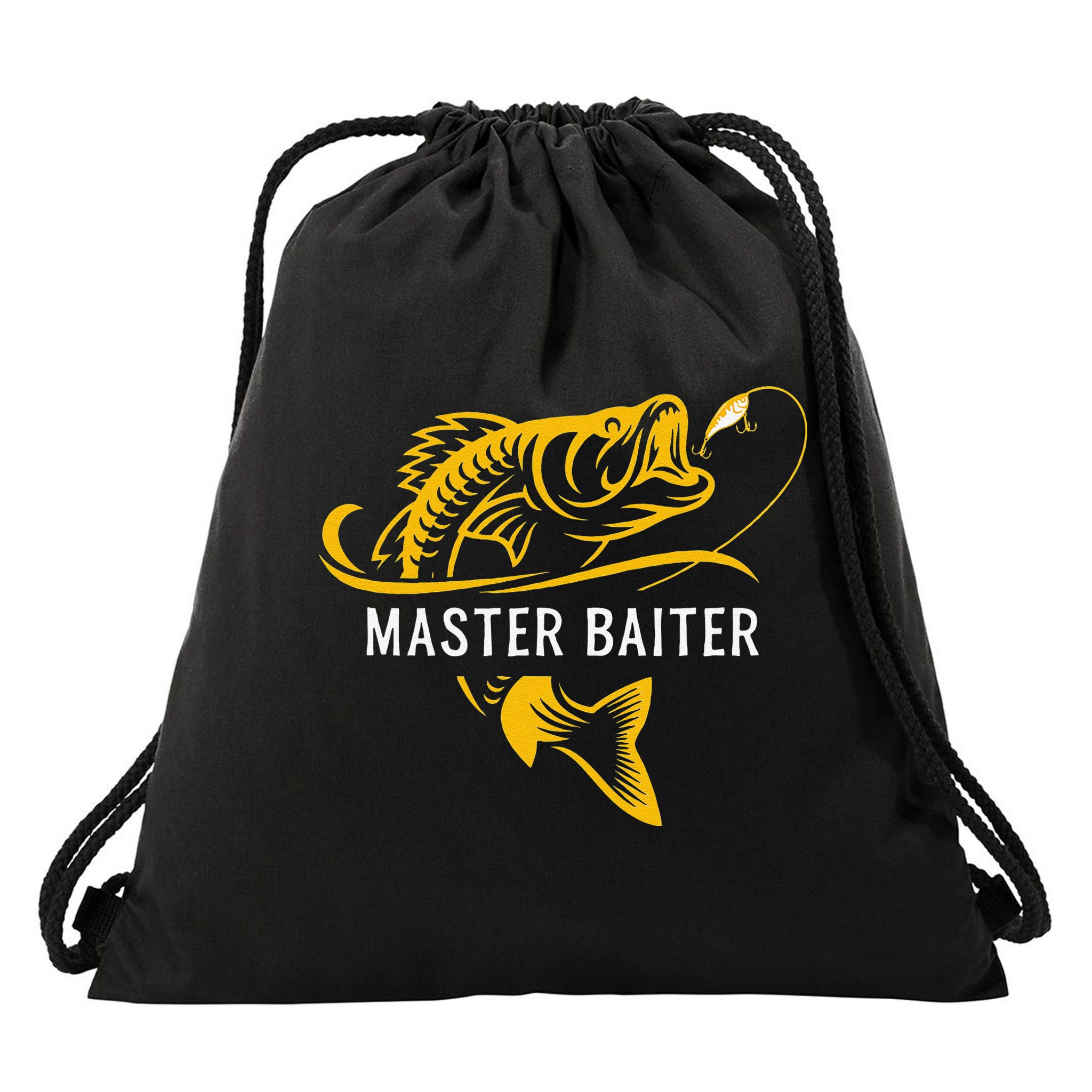 Master Baiter Funny Fishing Drawstring Bag