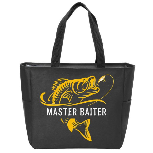 Master Baiter Funny Fishing Zip Tote Bag